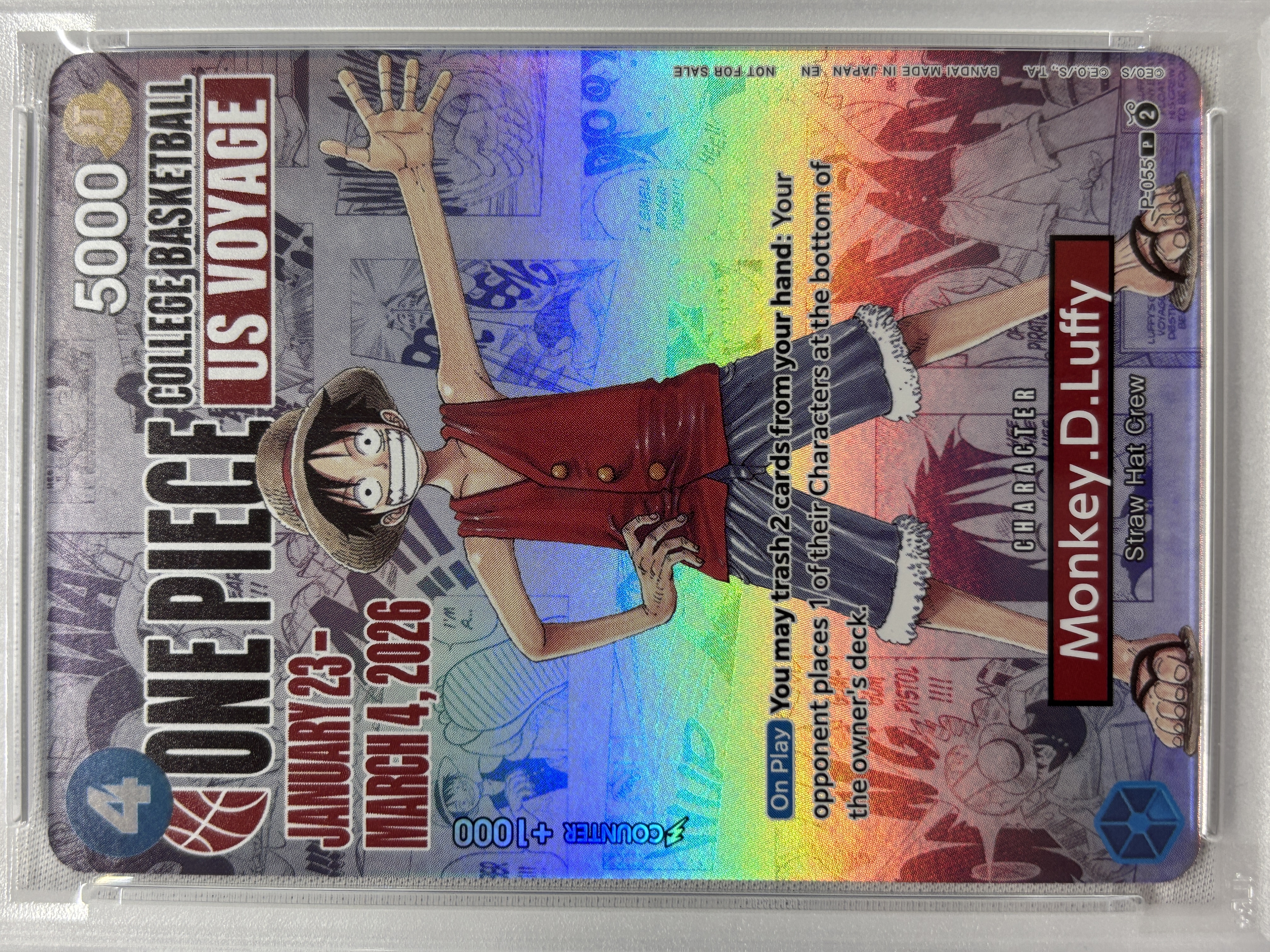 【PSA10】モンキー・D・ルフィ(USVOYAGEバスケ)(英語版)【P】【P-055】