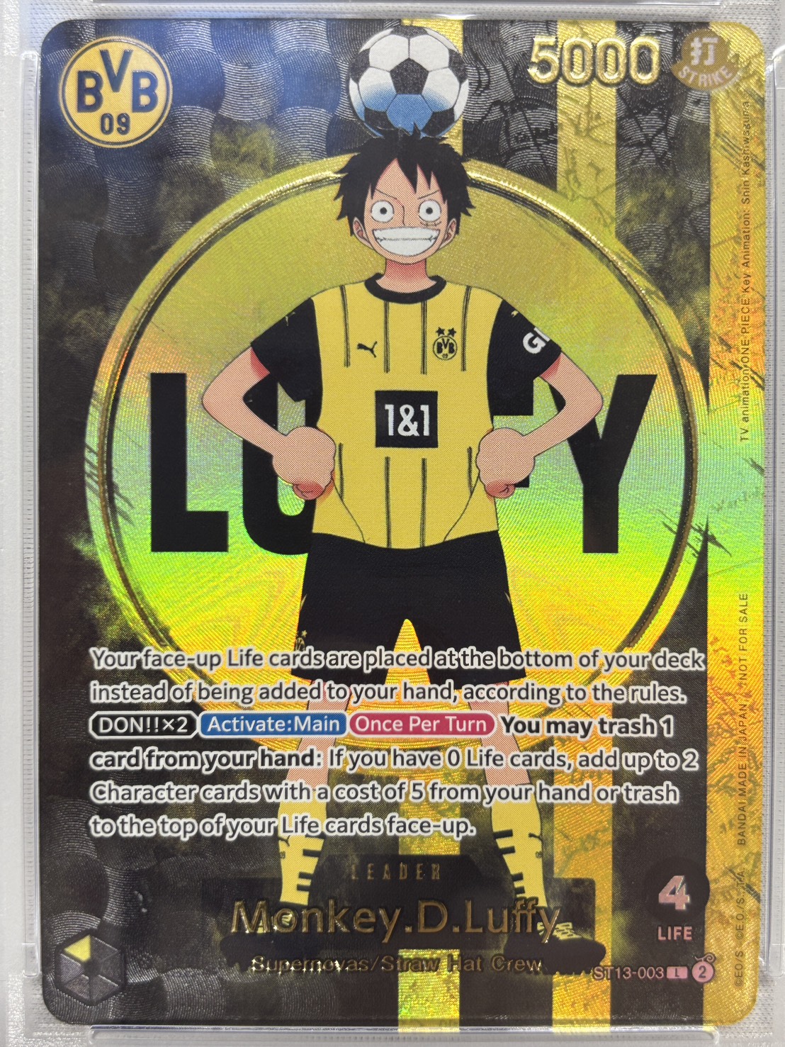 【PSA10】モンキー・Ｄ・ルフィ【L】【ドルトムント】【ST13-003】