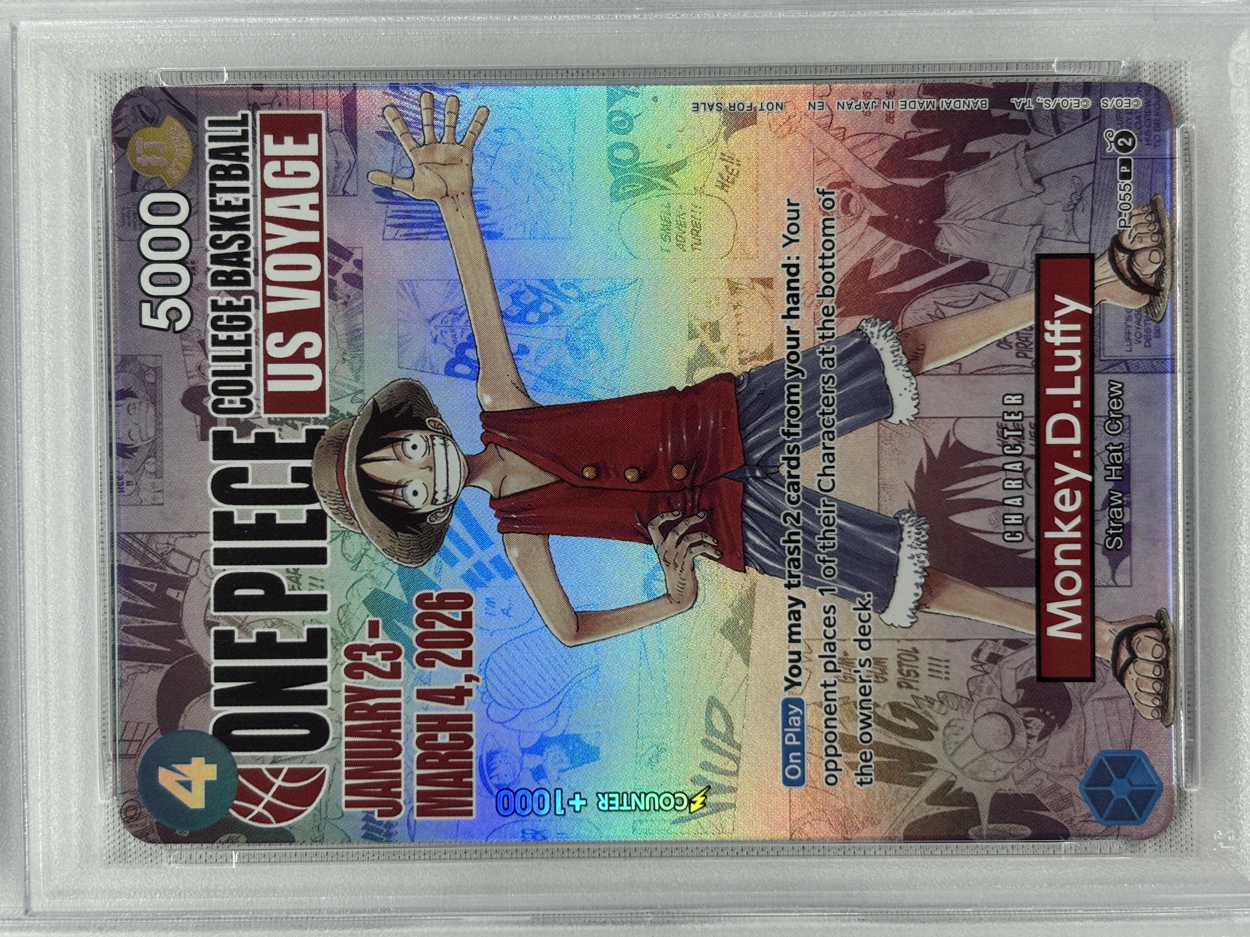 【PSA10】モンキー・D・ルフィ(USVOYAGEバスケ)(英語版)【P】【P-055】