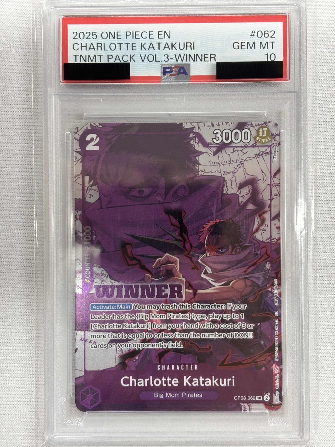【PSA10】シャーロット・カタクリ（英語版）【UC】【OP08-062】