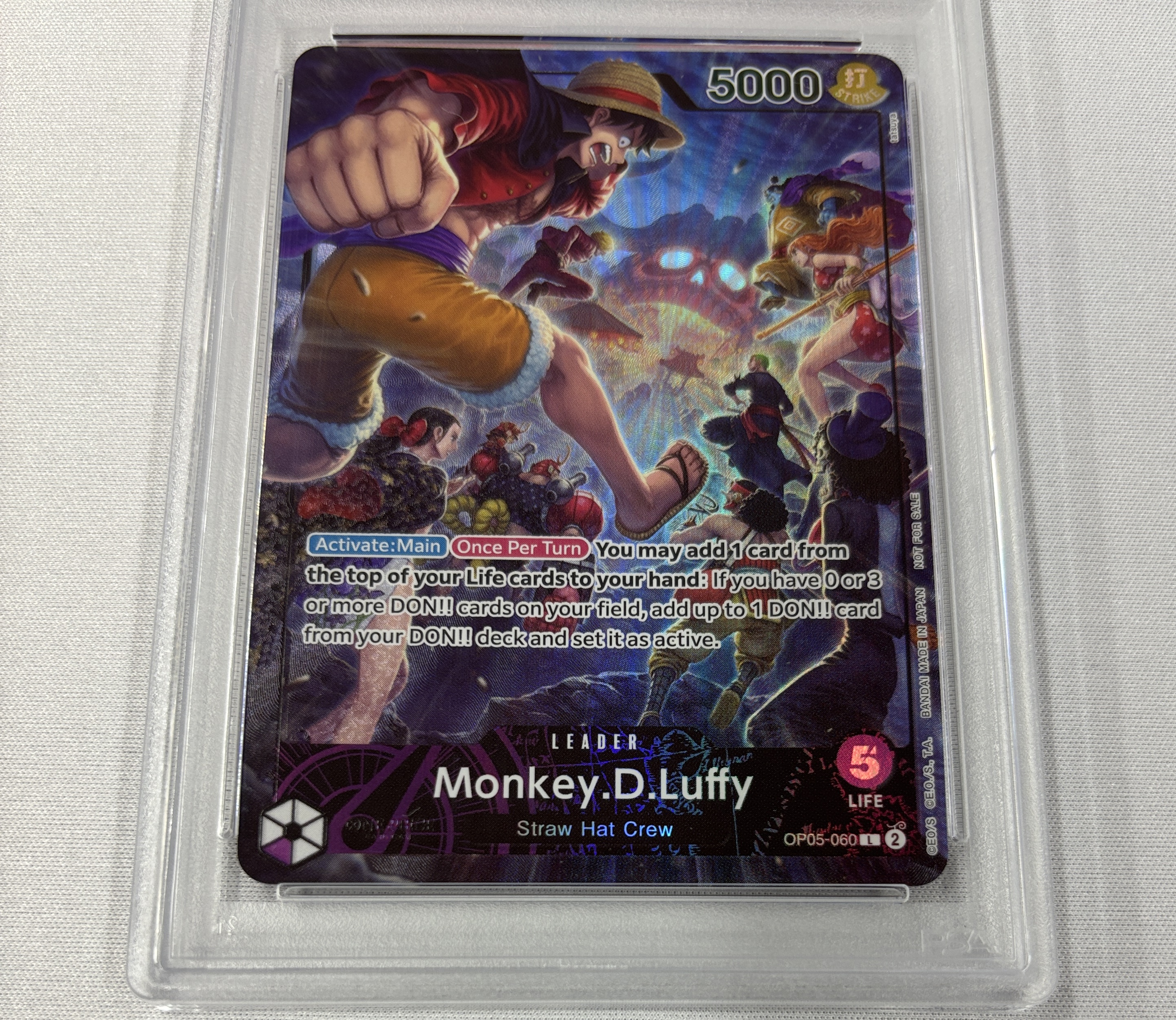 【PSA10】モンキー・D・ルフィ(英語版/illust:tatsuya)【L】【OP05-060】