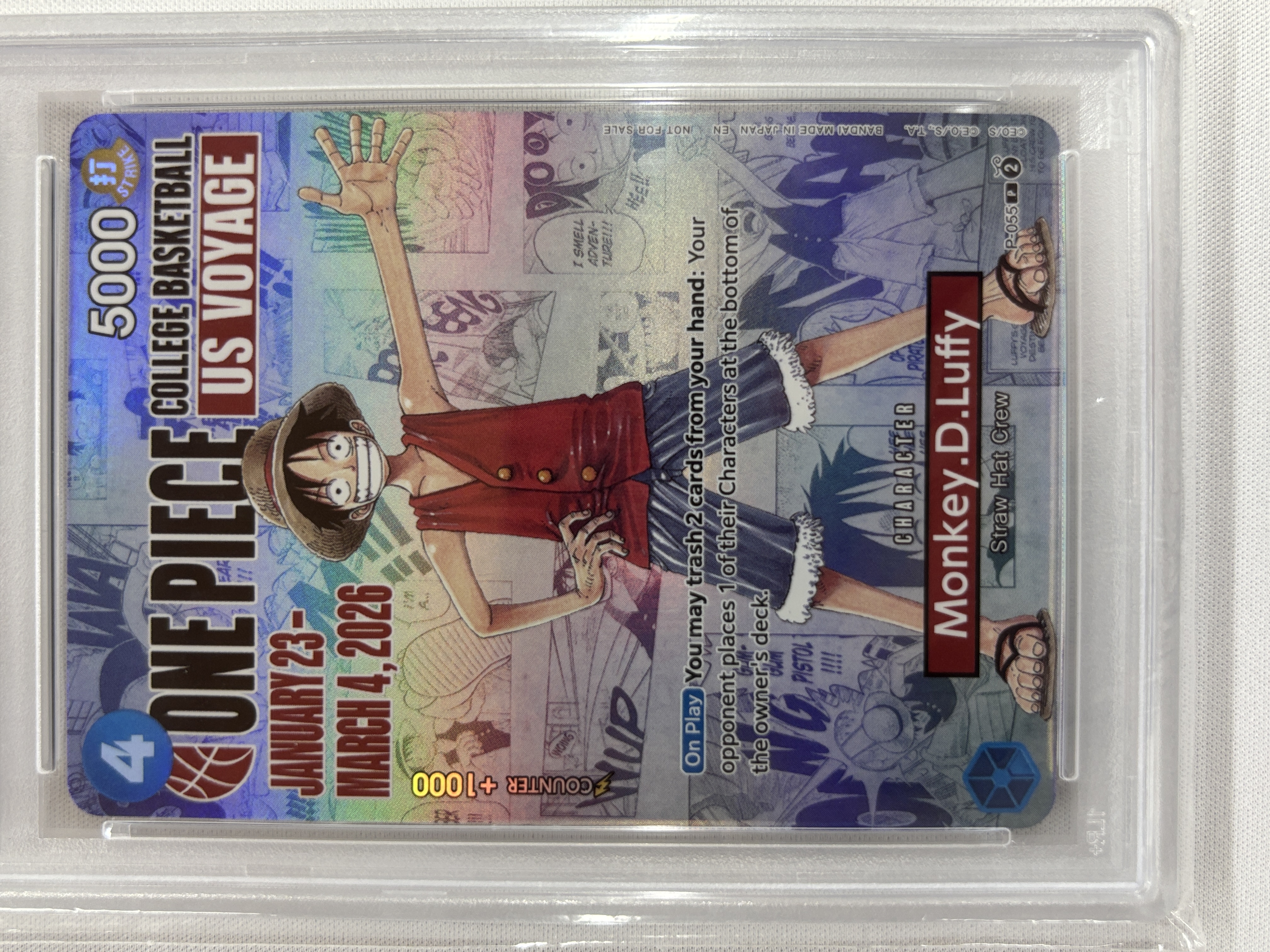 【PSA10】モンキー・D・ルフィ(USVOYAGEバスケ)(英語版)【P】【P-055】