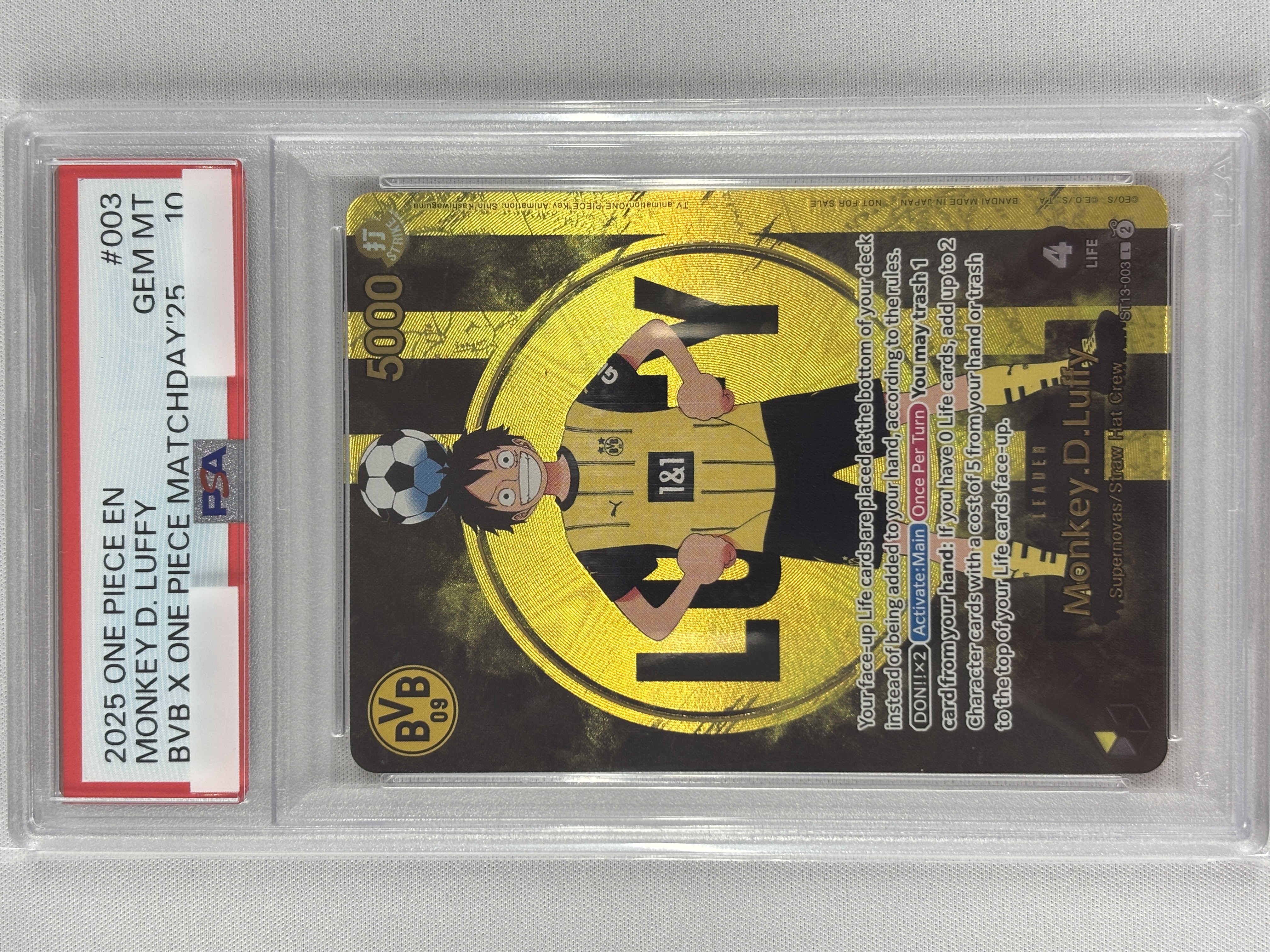 【PSA10】モンキー・D・ルフィ(英語版/ドルトムント)【L】【ST13-003】②