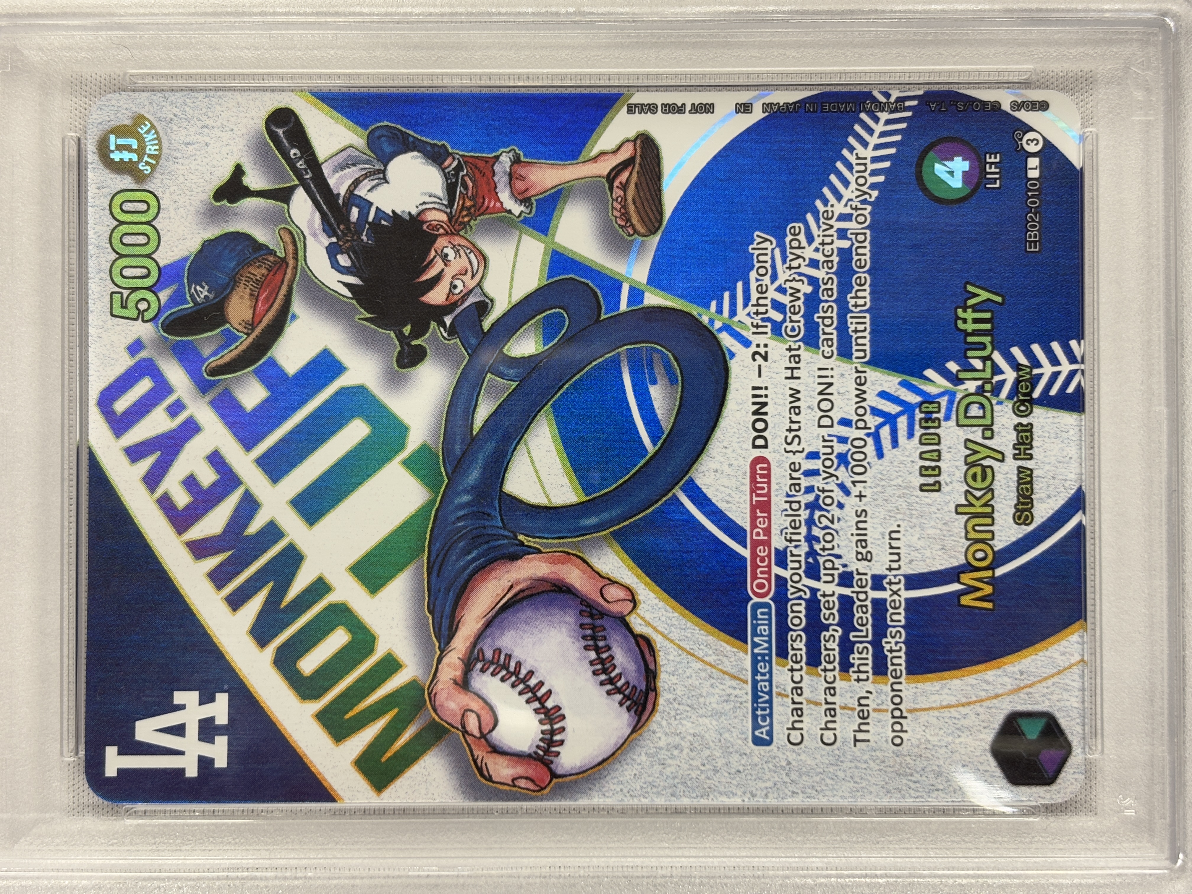 【PSA10】モンキー・D・ルフィ(英語版/ドジャース)【EB02-010】