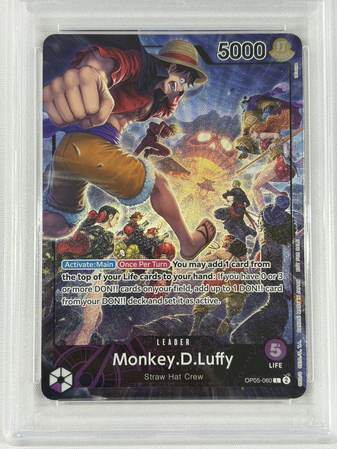 【PSA10】モンキー・D・ルフィ(英語版/illust:tatsuya)【L】【OP05-060】